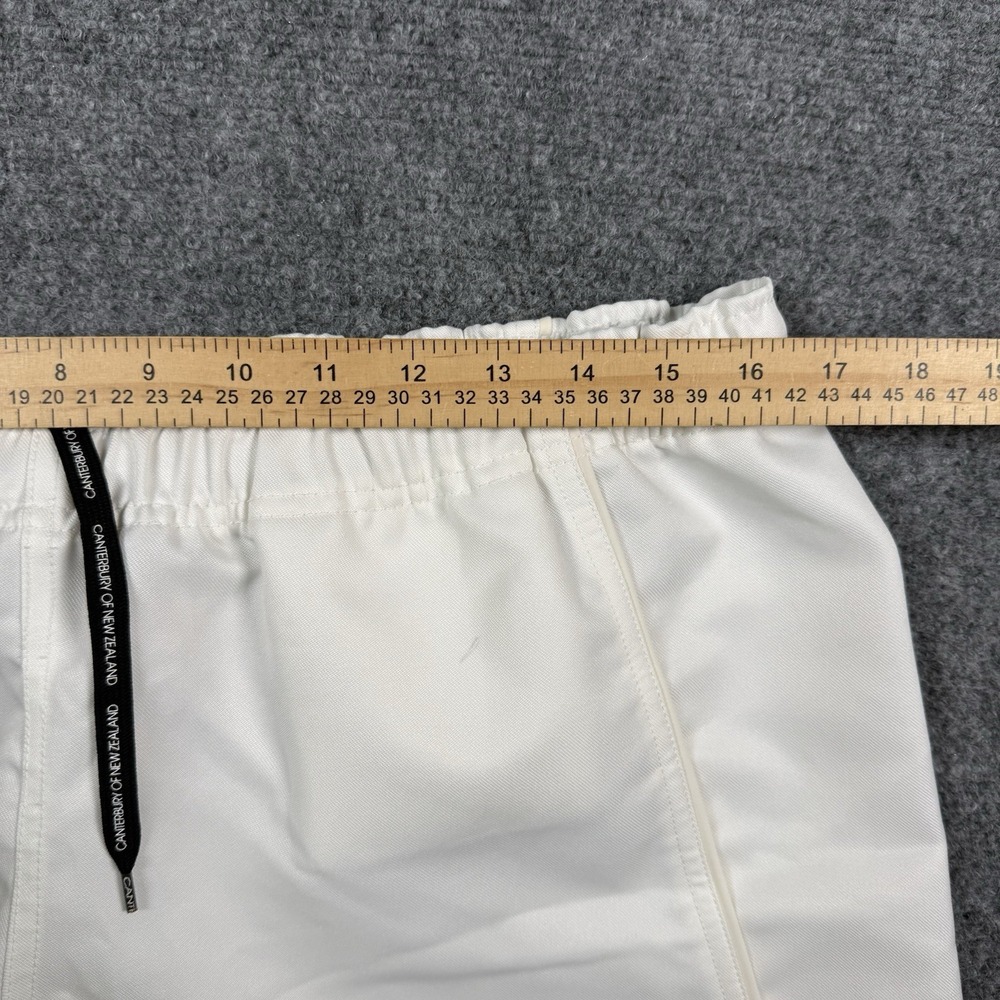 π Canterbury of New Zealand Mens Rugby Shorts White Size 40 Drawstring Athletic - Picture 5 of 8